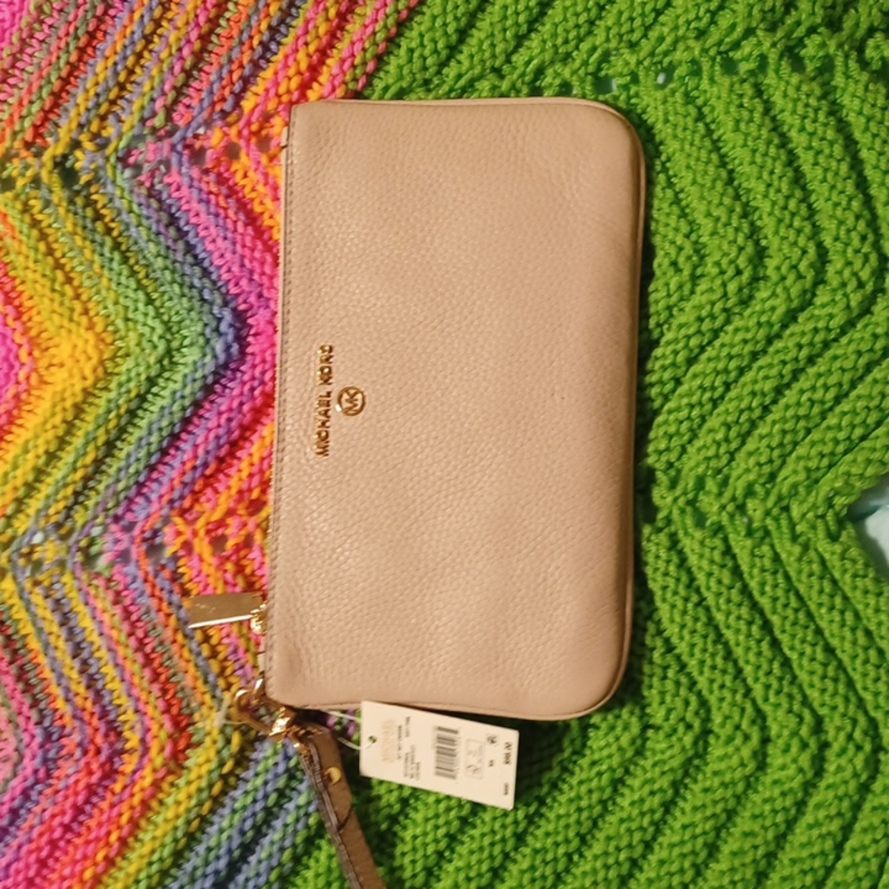 Micheal Kors leather wristlet.